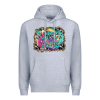 Heather Grey summer vibes Premium Hoodie - SublimationCraftShop