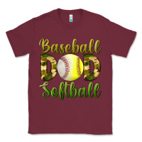 Burgundy Baseball Dad Softball Classic Tee - BundleAndBundleShop