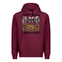 Burgundy i dont need a mood ring i have a face Premium Hoodie - CowhideDigitalArt