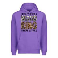 Purple i dont need a mood ring i have a face Premium Hoodie - CowhideDigitalArt