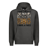 Charcoal Heather i dont need a mood ring i have a face Premium Hoodie - CowhideDigitalArt