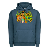 Pigment Midnight Navy hello fall Urban Hoodie - CowhideDigitalArt