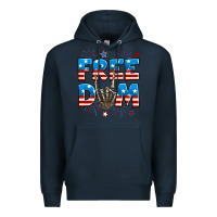 Navy Freedom rock hand Premium Hoodie - Neo Western