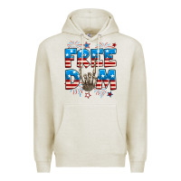 Oatmeal Heather Freedom rock hand Premium Hoodie - Neo Western