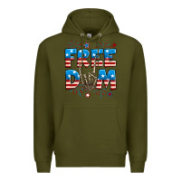 Army Green Freedom rock hand Premium Hoodie - Neo Western