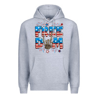 Heather Grey Freedom rock hand Premium Hoodie - Neo Western