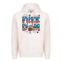Pale Pink Freedom rock hand Premium Hoodie - Neo Western