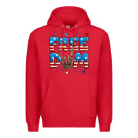 Red Freedom rock hand Premium Hoodie - Neo Western