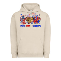 Pigment French Oak faith love freedom Urban Hoodie - Neo Western