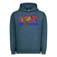 Pigment Midnight Navy faith love freedom Urban Hoodie - Neo Western