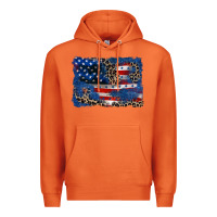 Carrot Leopard glitter American flag 4th of july Premium Hoodie - CowGirlArtShop
