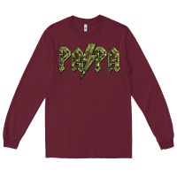 Burgundy papa  lightning camouflage Long Sleeve Tee - BarkalooDesign