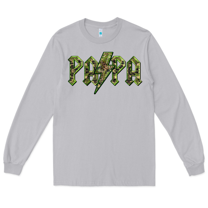Papa  Lightning Camouflage Long Sleeve Tee by BarkalooDesign | Teevron