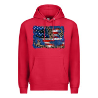 Cardinal Leopard glitter American flag 4th of july Premium Hoodie - CowGirlArtShop