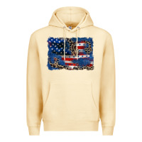 Pina Colada Leopard glitter American flag 4th of july Premium Hoodie - CowGirlArtShop