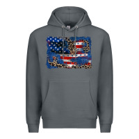 Rock Leopard glitter American flag 4th of july Premium Hoodie - CowGirlArtShop