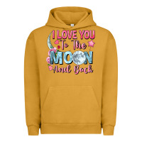 Pigment Peanut Butter i love you to the moon and back Urban Hoodie - FaDigitalArtStudio