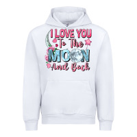 White i love you to the moon and back Urban Hoodie - FaDigitalArtStudio