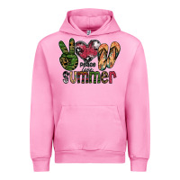 Fuchsia Pink peace love summer Urban Hoodie - SublimationCraftShop
