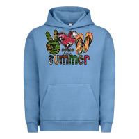Pigment Pebble Blue peace love summer Urban Hoodie - SublimationCraftShop