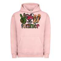 Pigment Salmon peace love summer Urban Hoodie - SublimationCraftShop
