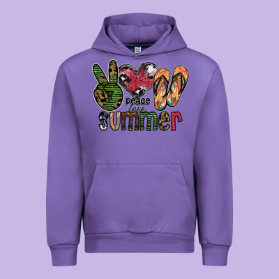 Peace Love Summer Urban Hoodie Designed By Sublimationcraftshop