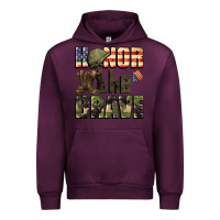 Mauve Wine Honor the brave 4th of july Urban Hoodie - CowGirlArtShop