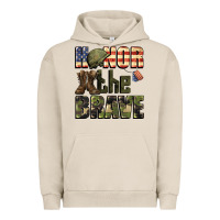 Pigment French Oak Honor the brave 4th of july Urban Hoodie - CowGirlArtShop