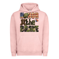 Pigment Salmon Honor the brave 4th of july Urban Hoodie - CowGirlArtShop
