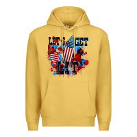 Antique Gold Let's get lit 4th of july Premium Hoodie - CowGirlArtShop