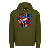 Army Green Let's get lit 4th of july Premium Hoodie - CowGirlArtShop
