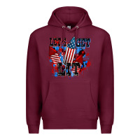 Burgundy Let's get lit 4th of july Premium Hoodie - CowGirlArtShop
