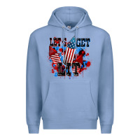 Colony Blue Let's get lit 4th of july Premium Hoodie - CowGirlArtShop