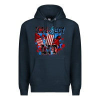 Navy Let's get lit 4th of july Premium Hoodie - CowGirlArtShop