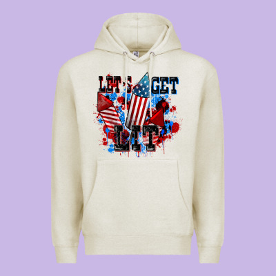 Let's Get Lit 4th Of July Premium Hoodie Designed By Cowgirlartshop