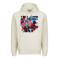 Oatmeal Heather Let's get lit 4th of july Premium Hoodie - CowGirlArtShop