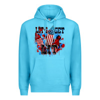 Ocean Blue Let's get lit 4th of july Premium Hoodie - CowGirlArtShop