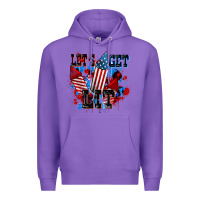 Purple Let's get lit 4th of july Premium Hoodie - CowGirlArtShop