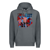 Rock Let's get lit 4th of july Premium Hoodie - CowGirlArtShop