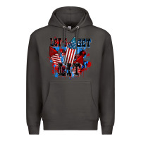 Smoke Let's get lit 4th of july Premium Hoodie - CowGirlArtShop