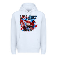 White Let's get lit 4th of july Premium Hoodie - CowGirlArtShop