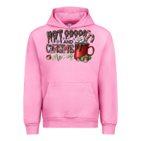 Fuchsia Pink hot cocoa and christmas movies Urban Hoodie - CowhideDigitalArt