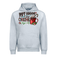 Heather Grey hot cocoa and christmas movies Urban Hoodie - CowhideDigitalArt