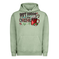 Pigment Oil Green hot cocoa and christmas movies Urban Hoodie - CowhideDigitalArt