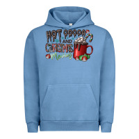 Pigment Pebble Blue hot cocoa and christmas movies Urban Hoodie - CowhideDigitalArt