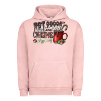 Pigment Salmon hot cocoa and christmas movies Urban Hoodie - CowhideDigitalArt