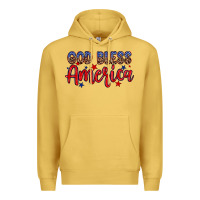 Antique Gold God bless America Premium Hoodie - Neo Western
