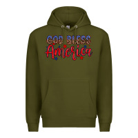 Army Green God bless America Premium Hoodie - Neo Western