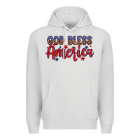 Dove Grey God bless America Premium Hoodie - Neo Western