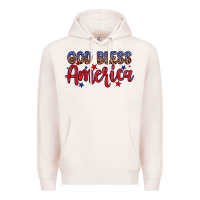 Pale Pink God bless America Premium Hoodie - Neo Western